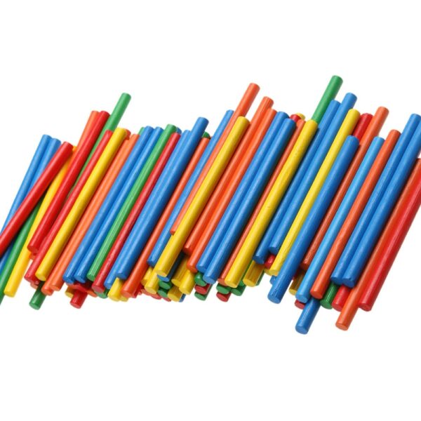 Mathematics Teaching Aids Colorful Bamboo Counting 100 Sticks - Image 3
