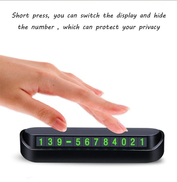 Car Temporary Parking Card Phone Number Plate - Image 2