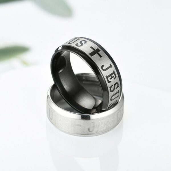 Christian Jesus Faith Cross Ring for Men - Image 4