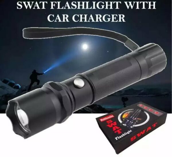 SWAT Rechargeable Multifunction Flashlight, Torch - Image 3
