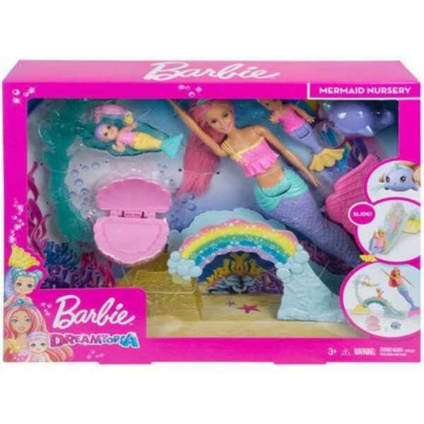 Barbie Dreamtopia Mermaid Nursery Playset with Barbie Mermaid Doll - FXT25 - Image 3