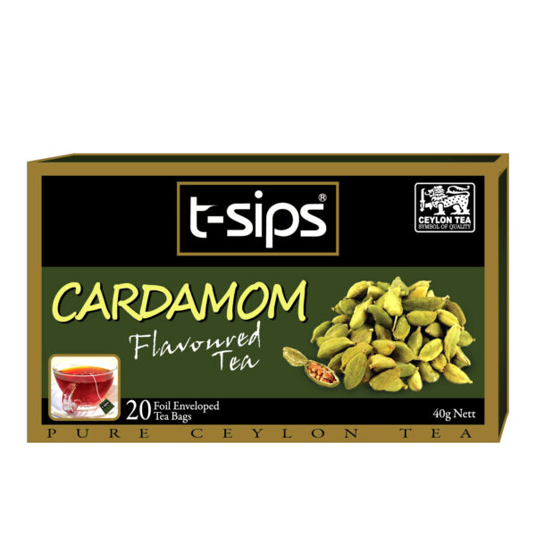 t-sips Cardamom Flavoured Black Tea 2g X 20 tea bags (enveloped)