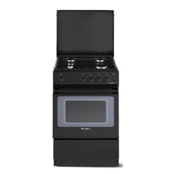 ELBA 4 Gas Burner Cooker with Gas Oven 50cm - Black