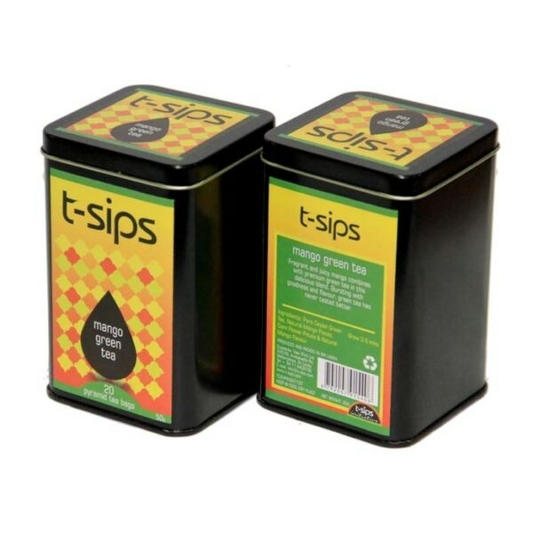 t-sips Mango Green Tea 2.5g X 20 Tea Bags (Pyramid)